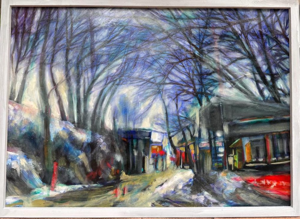 تابلو روستایی در جنگل